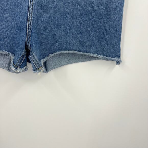 Vintage Route 66 Raw 90's Hem Denim Shorts Button Front High Waist Women 15/16 - Picture 8 of 9